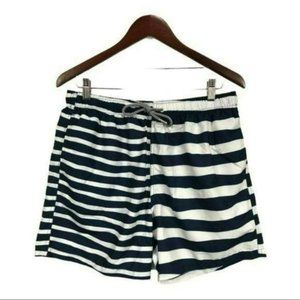PacSun Boardies Striped Navy and White Swim Trunks Size Large, New